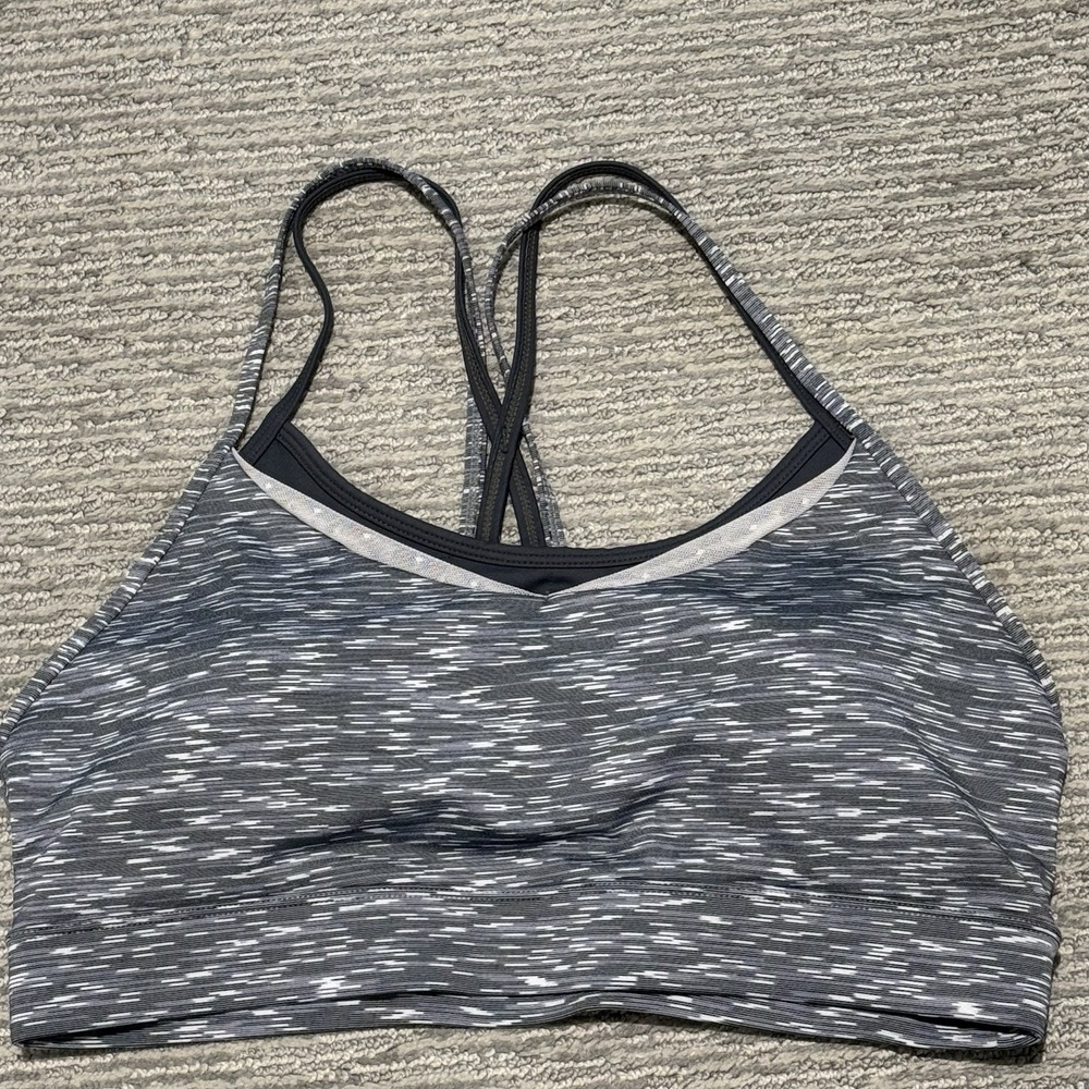 The ZYIA Active Gray Space Dye Luxe Strappy Bra XL